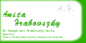 anita hrabovszky business card